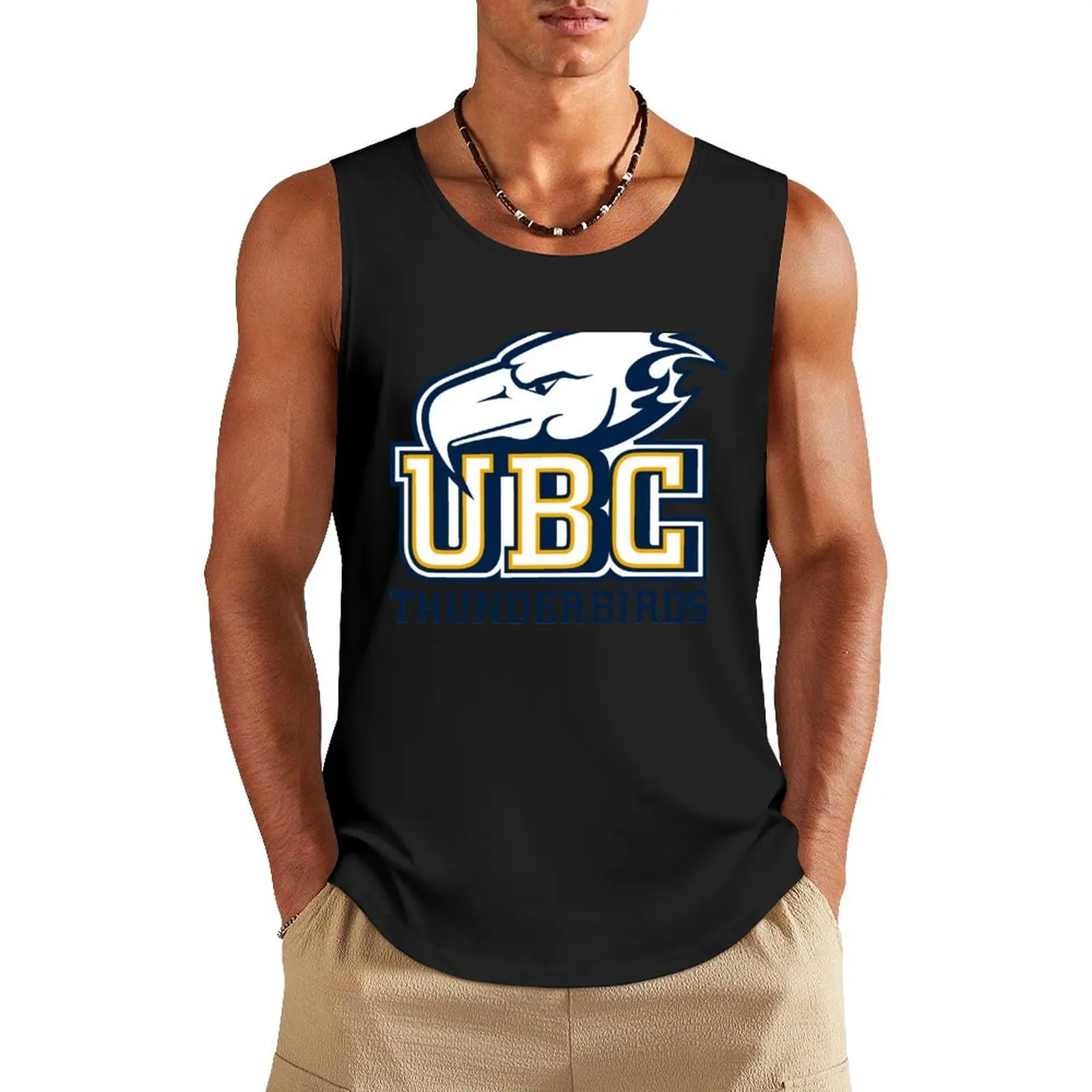 UBC (Thunderbirds) Logo3 Tank Top sleeveless vests Men's t shirt sleeveless gym shirt man fitness gym