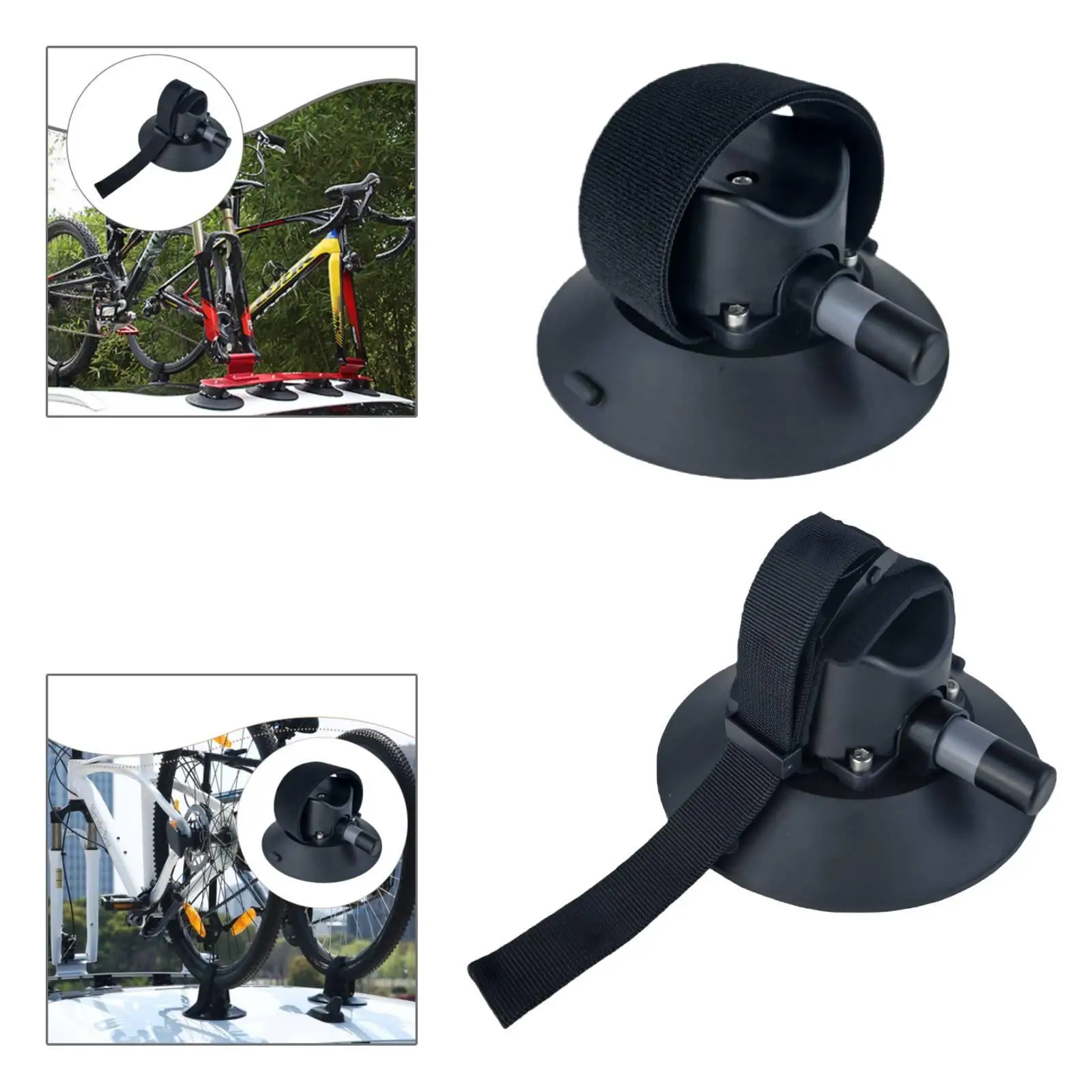 

110kg Load Suction Cup Bike Holder Professional Roof Mount Carrier Vacuum Rack for Vehicle Travel Outdoors