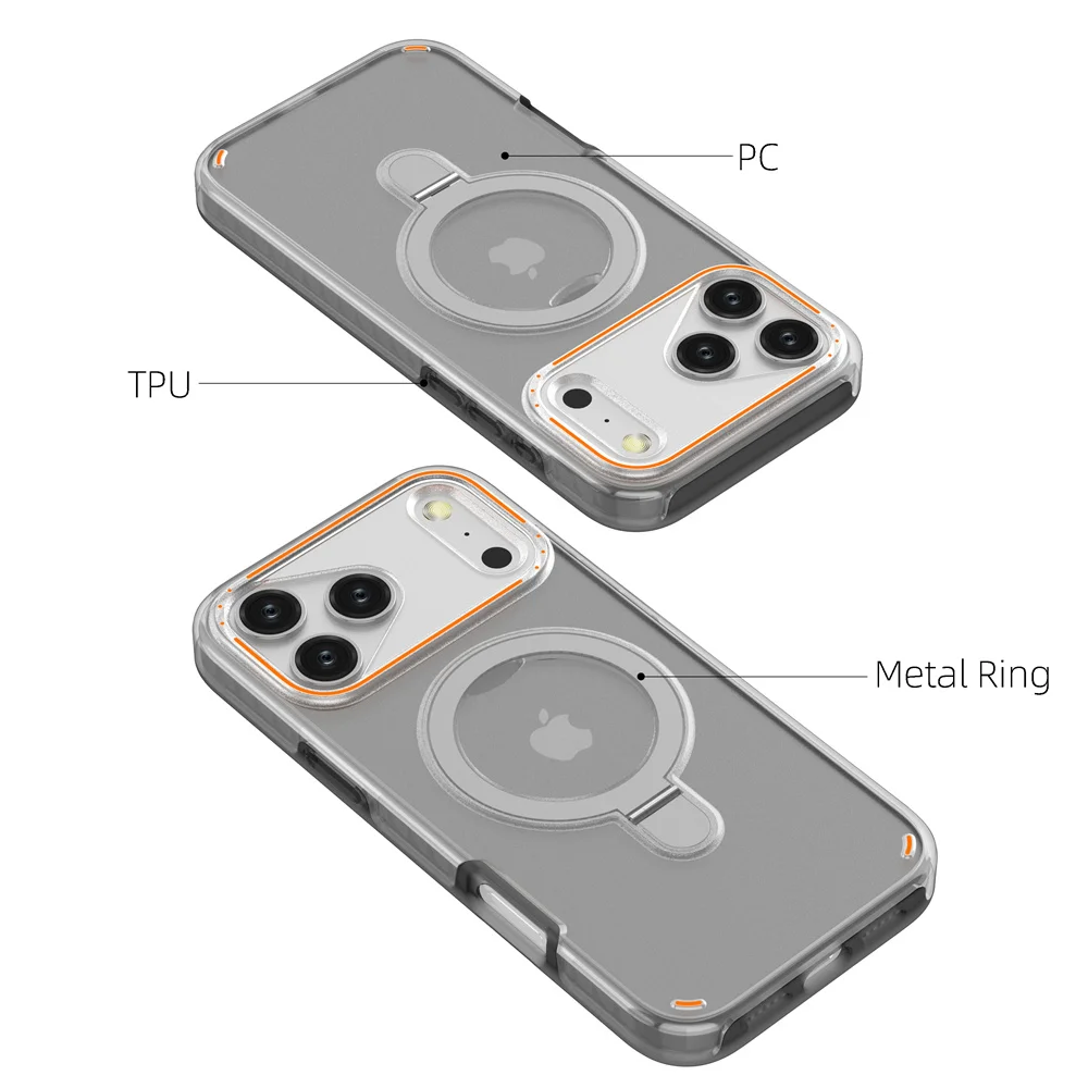 Luxuriöse Magnet-Faltbare Doppelschicht-Handyhülle für iPhone 18 17 16 15 14 13 12 Pro Max 11 Stoßfeste Schutzhülle – Detail 8
