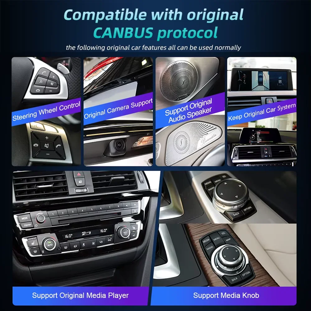 Wireless Carplay Android Auto Screen For BMW X5 E70 X6 E71 E72 2006-2013 Car Stereo Radio Multimedia Player Autoradio Linux Syst view 5