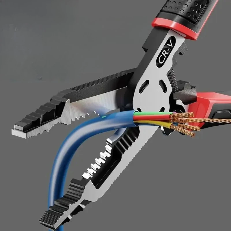 Multifunctional  Electrical Strippers Tiger Needle-nose Electric Pliers for Pressing Network Cables and Wire Pulling Wires