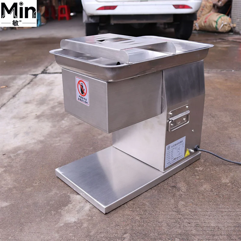 Desktop Commercial Automatic Stainless Steel Meat Slicer For Fish Meat Vegetable Slicing Grinding Processing