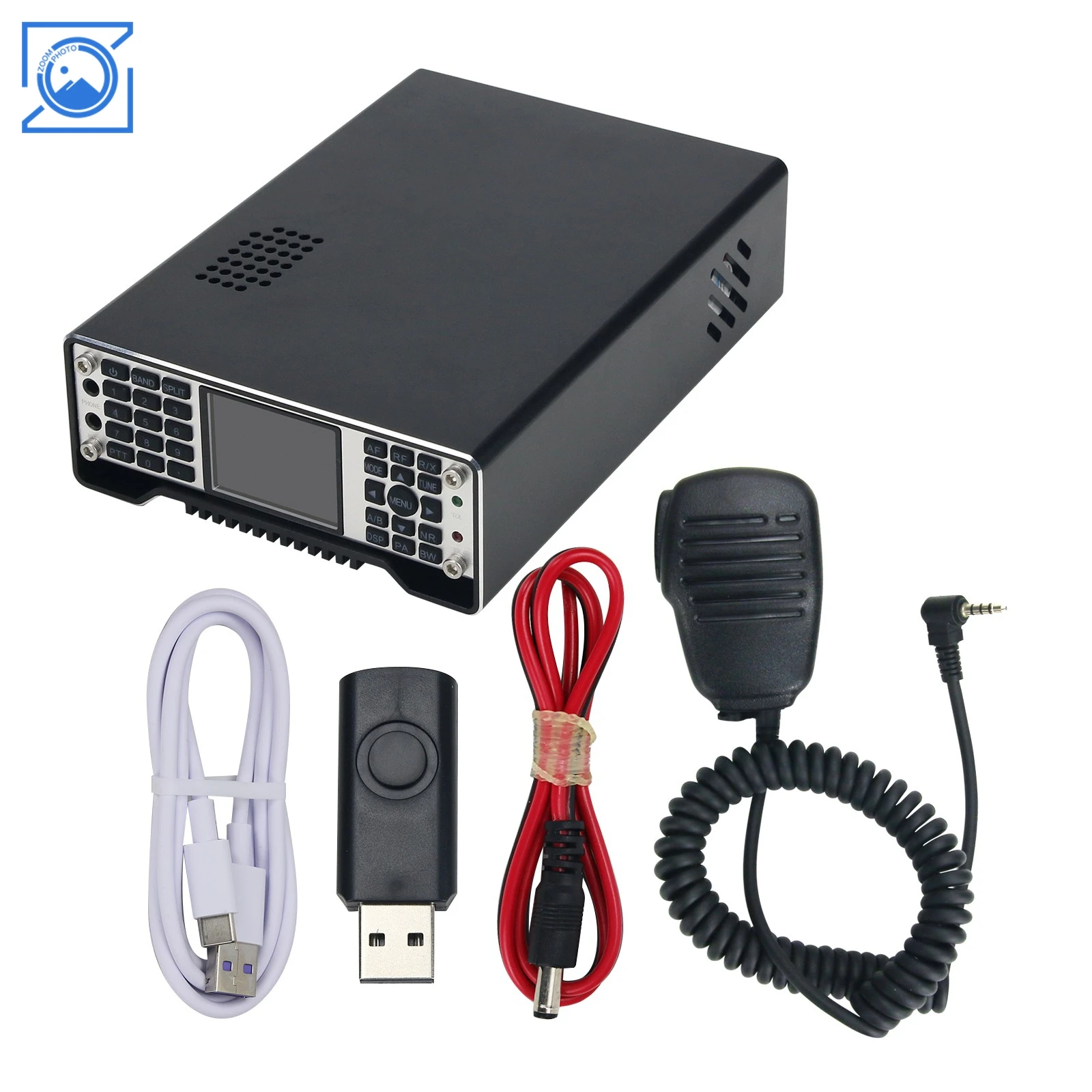 HamGeek Q900 V4.0 100KHz-2GHz SDR 라디오 Bluetooth SDR 트랜시버(나침반 GPS DMR 모듈 포함)