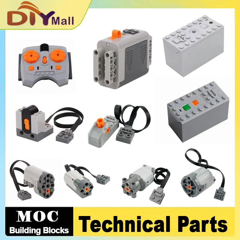 

Train & Buggy Power Functions Motor Kit - M/XL/Servo Motors with IR Remote for Legoeds 8881 8883 5292 8886 Technical Models