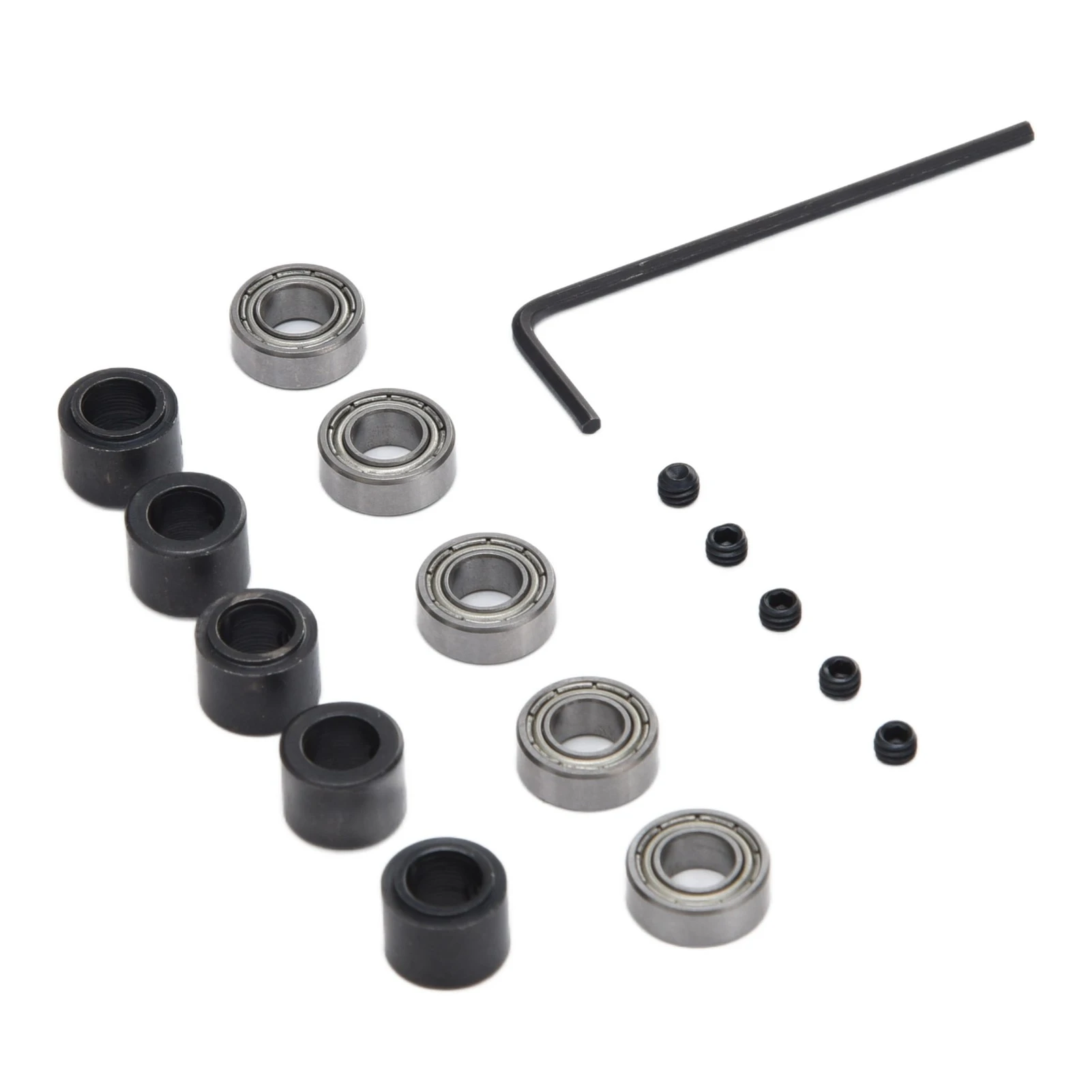 5 Sets Router Bit Bearing Steel Bottom Mounted Ball Guide Tool Set Kit for Replacement