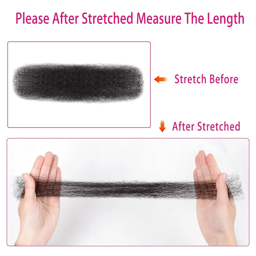 Cabello humano Afro Kinkys a granel, 30 g/paquete, cabello humano 100% negro Natural, cabello humano suave 4C Afro rizado a granel para extensiones/torgos Locs