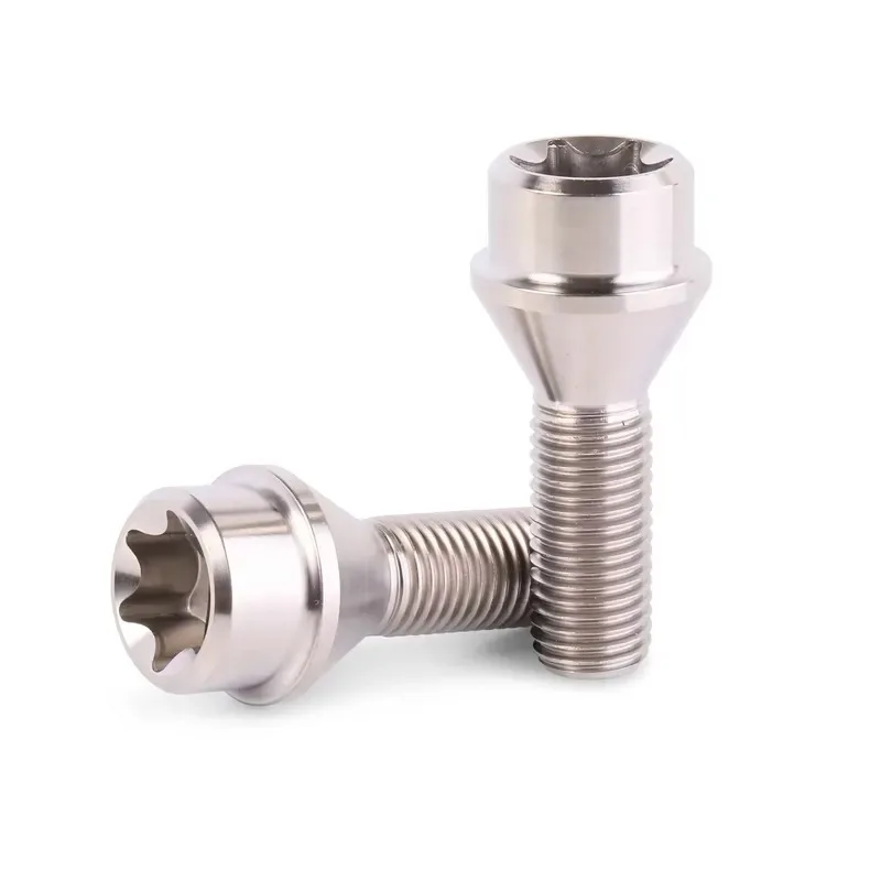 Gr5 Titanium Lug Bolts M14x1.25/M14x1.5/M12x1.5 Wheel Bolt for Racing Car Parts