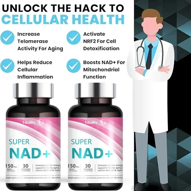 Habumama Nad+ Booster, Nicotinamide Riboside , Natural Energy, Longevity & Cellular