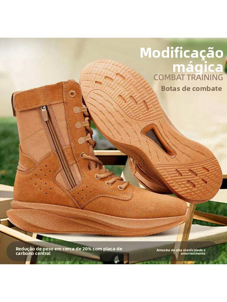 ultra-light-tactical-boots-carbon-plate-training-men's-sports-battle-boots-brown-color-military-fan-clothing-outdoor-gear
