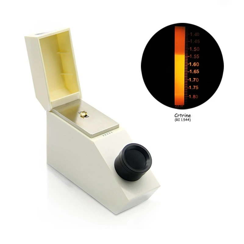 Portable Gem Refractometer, Test Range 1.35~ 1.85 Built-in Light Emitting Diode