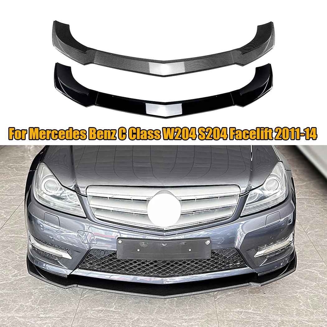 

Car Front Bumper Splitter Lip For Mercedes Benz W204 S204 Facelift C180 C200 C260 C300 C204 C250 C220 2011-2014 Diffuser Tuning