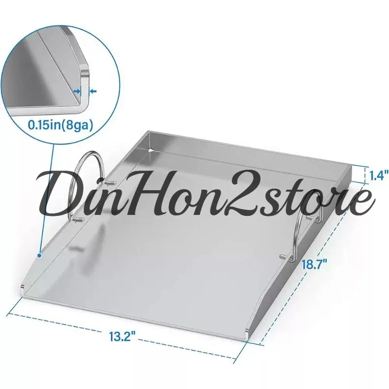 Stainless steel binaural commercial Mexican barbecue grill plate Western restaurant barbecue plate Buffet Teppanyaki Causeway