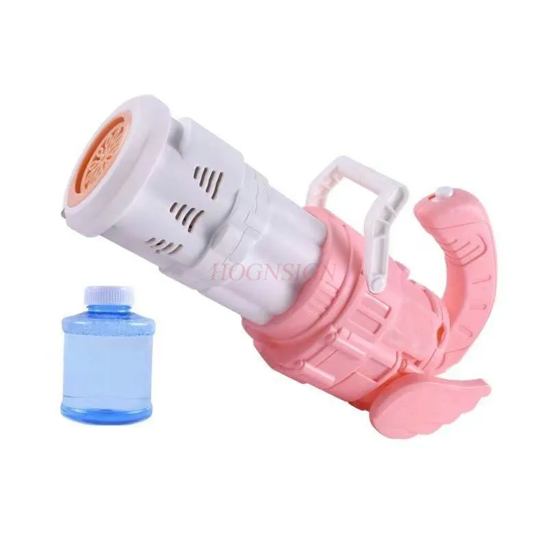 Full automatic angel bubble machine 10 hole bubble gun electric 10 hole light children's toys