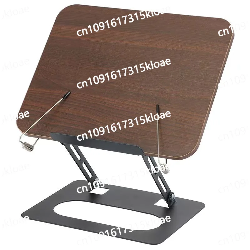 Rotating wood grain reading stand, multi-functional lifting notebook support stand