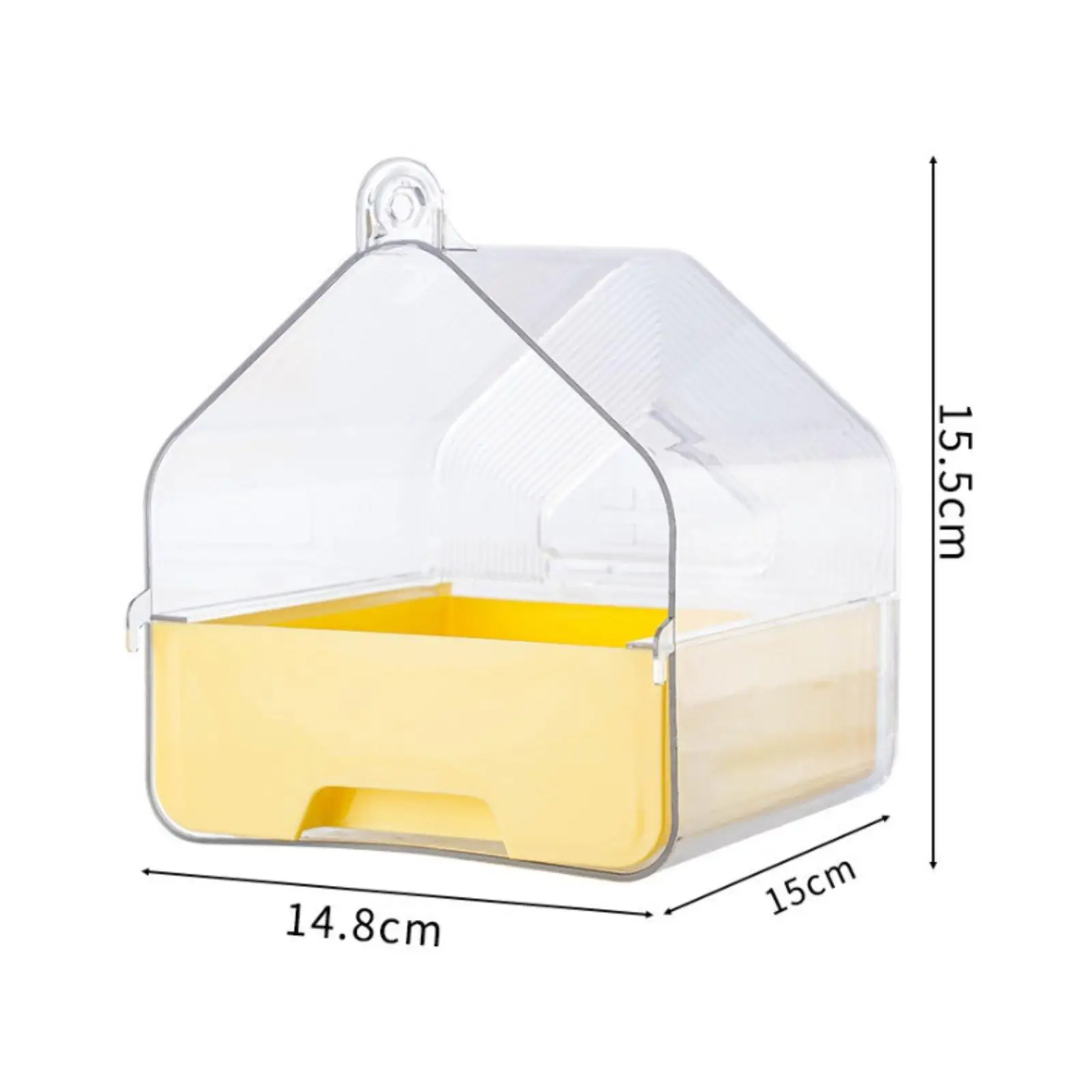 Hanging Bird Bath Enclosure Bird Shower House Multi-Use for Parrots, Budgies view 5