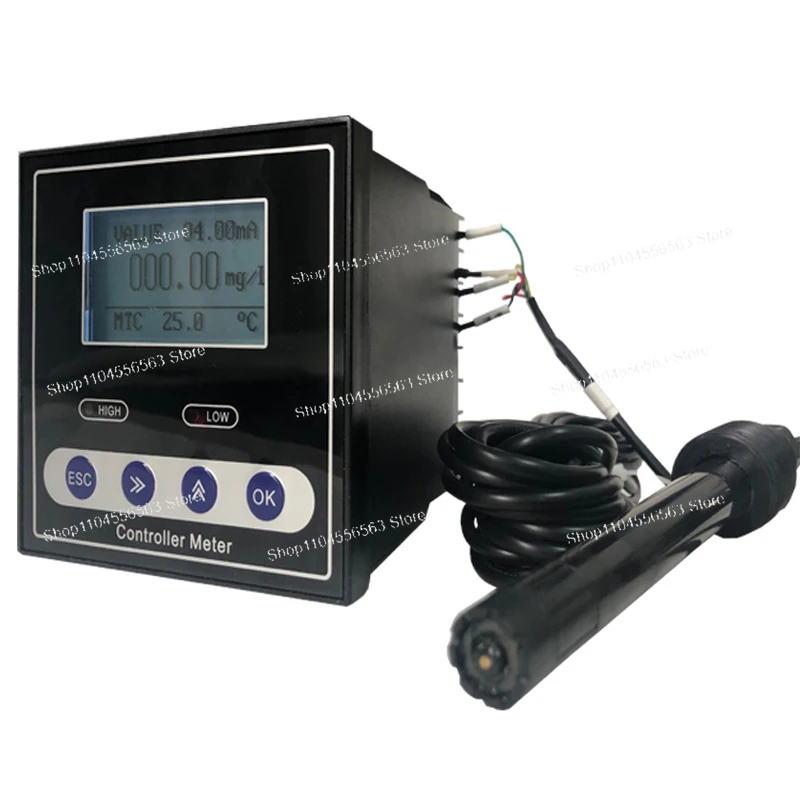 

Industrial Dissolved Oxygen Controller Meter Monitor real time DO tester 4-20mA Relays water treatment aquarium etc.