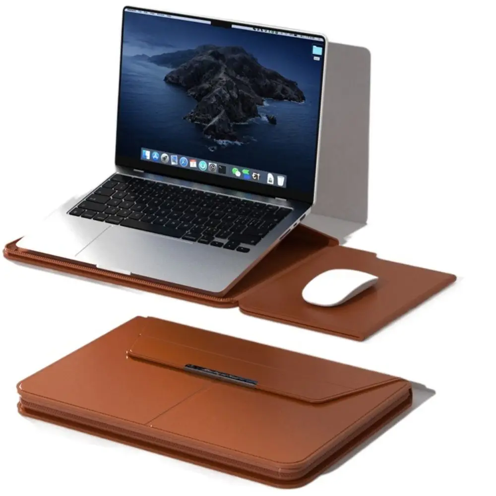 13-14/15-16 Inch Laptop Sleeve Holder with Stand Automatic Closing Carrying Pouch Foldable Multifunction for Macbook Air