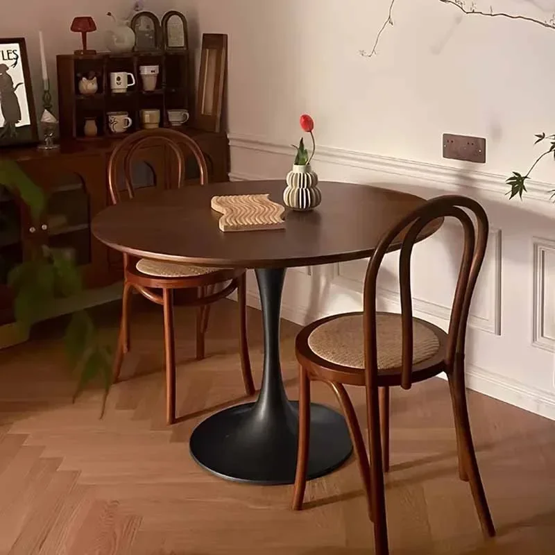 

Luxury Luxury Dining Table Unique Wooden Space Saving Living Room Tables Round Modern Poker Mesas De Comedor Trendy Furniture