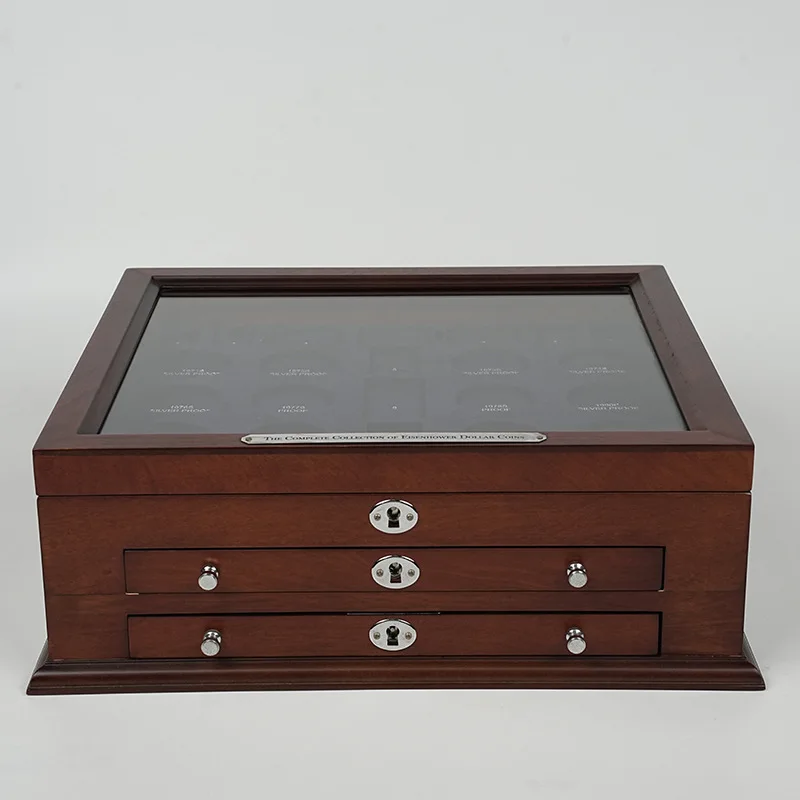 

Customized wooden box Solid wood commemorative coin Coin display Wooden coin collection jewelry wooden storage box