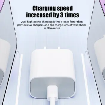 2PC 20W rychlonabíječka pro iPhone 13 Mini 12 11 Pro 14 Pro Max Plus X XR XS USB Type-C Rychlonabíjecí kabel Příslušenství 10 nejlepší prodej Nabíječky Apple - №1
