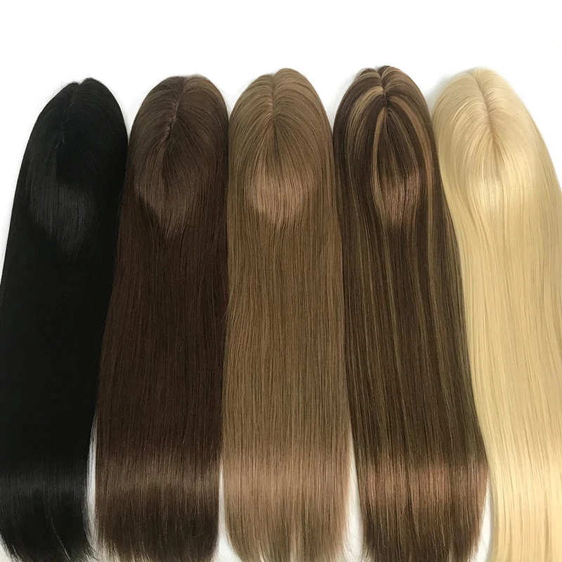 Ready Stock Cheap Human Hair Toupee Russian Remy Hair 15x16cm Silk Base Natural for Women 100% Human Hair Products