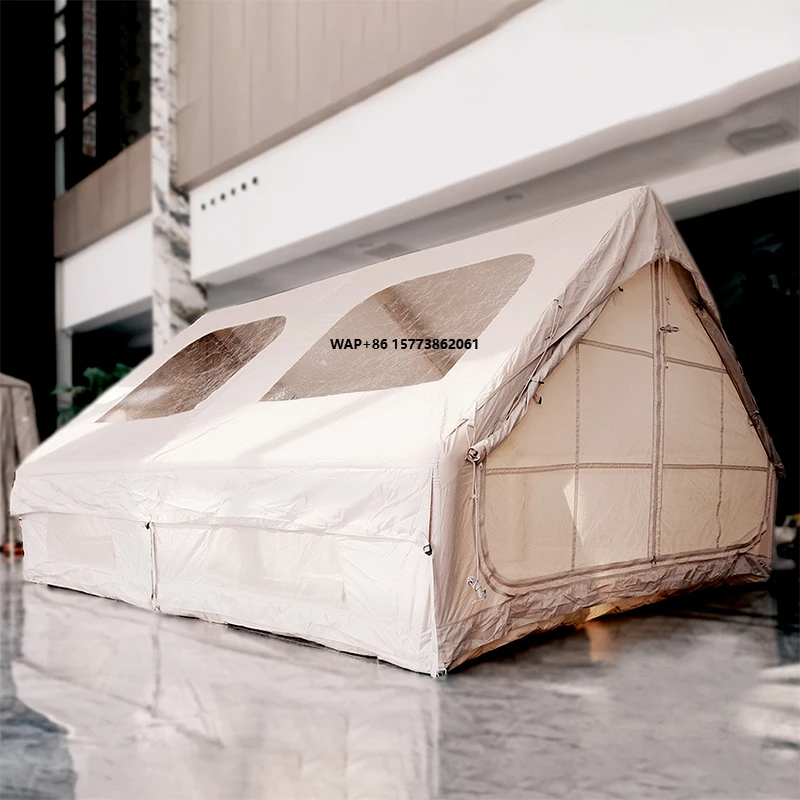 خيمة خفيفة الوزن محمولة أكسفورد خيمة هوائية مقاومة للماء للتخييم والسفر خيمة تخييم قابلة للنفخ في الهواء الطلق