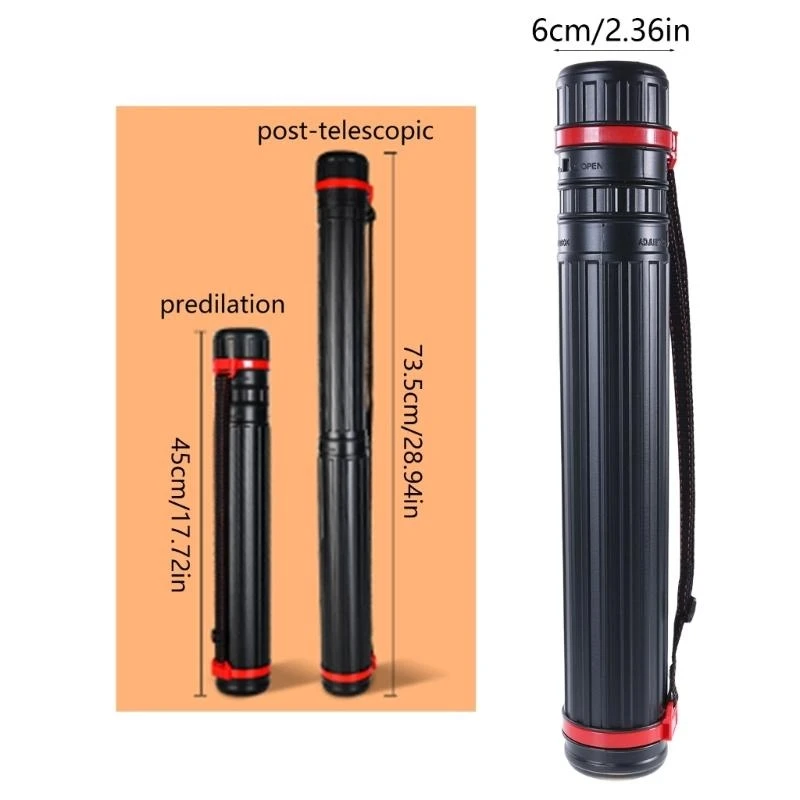 F92B Telescopic Document Storage Tube Multifunctional Supplies for Outdoor Traveling Camping Portable