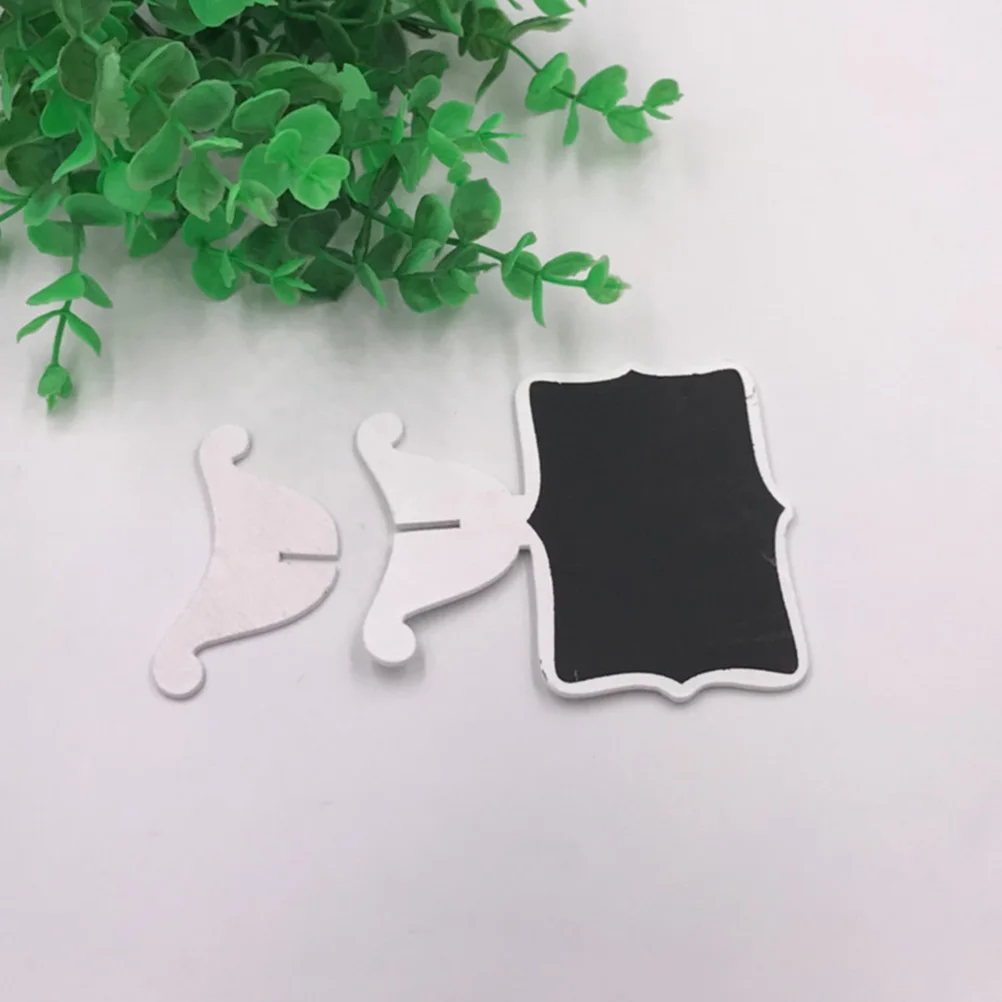 10pcs Mini Chalkboards Erasable Signs Wood Single Sided Decor Craft Wedding Table Number Place Card Food Labels