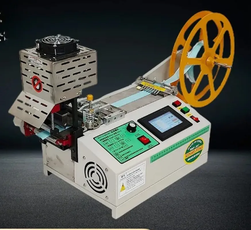 Universal Rotary Head Double Feed Hot & Cold Cutting Machine, Multi-angle Cutter for Ribbon Thin Materials