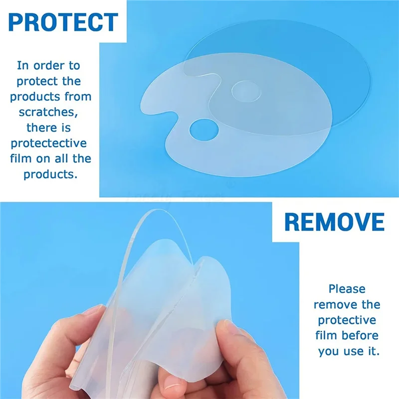 アクリルペイントパレット 3/6 個クリアペイントトレイパレット、簡単に掃除できるノンスティックアーティストツール、油水彩工芸用