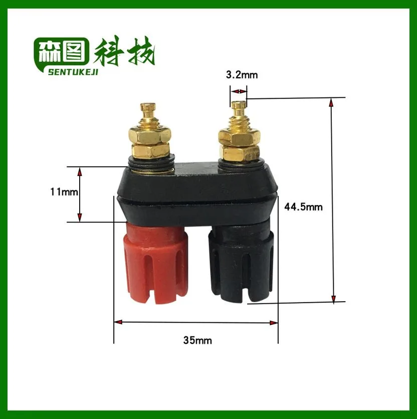 Quality Banana plugs Couple Terminals Red Black Connector Amplifier Terminal Binding Post Banana Speaker Plug Jack