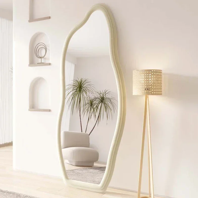 Floor Length Decorative Mirrors Wall Wavy Full Body Decorative Mirrors Nordic Cute Hogar Y Decoracion Room Decoration Aesthetic