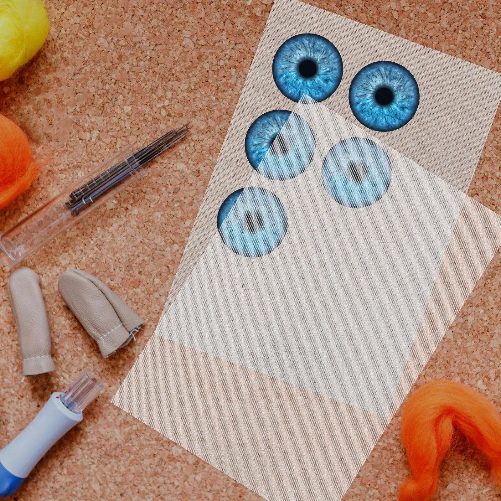 

10 Sheets Printable Waterproof Plastic Eye Mesh Sheet for DIY Mask Eyes Cosplay Costume Making Craft Supplies Realistic Facial