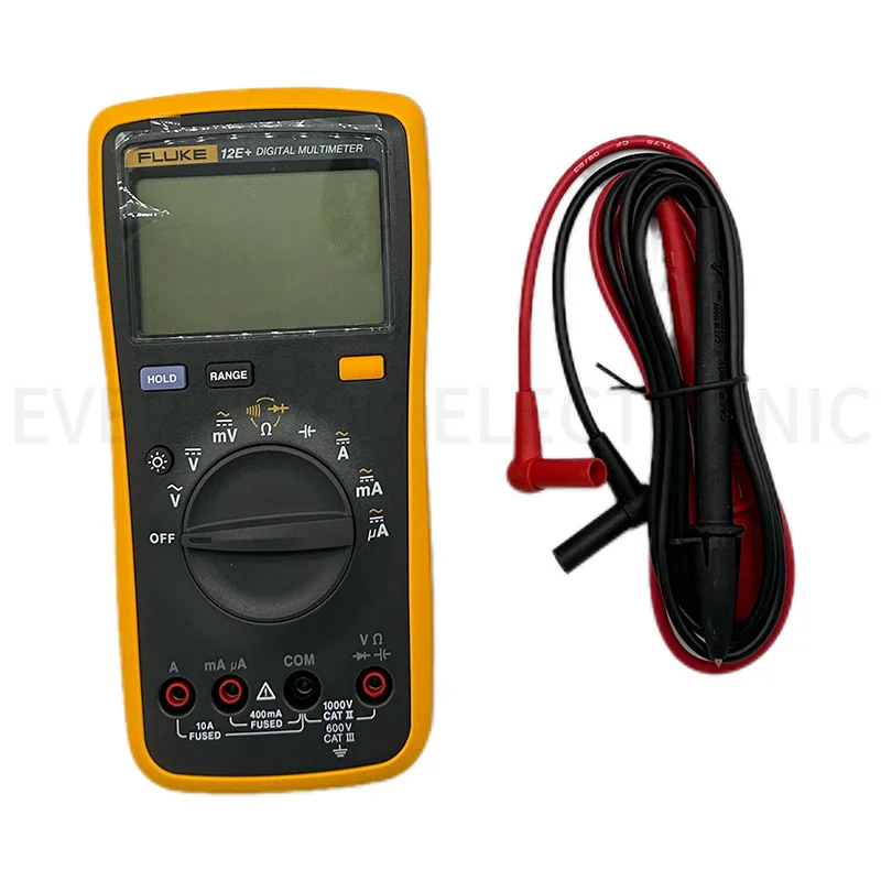 فلوك 15B + 17B + 18B + 12E + مقياس رقمي متعدد محمول نطاق تلقائي DMM التيار المتناوب/تيار مستمر/ديود/R/C الجهد فاحص التيار الكهربائي F15B + F17B + F18B + F12E +