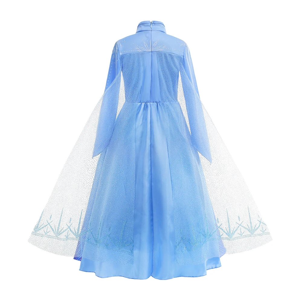Für Mädchen Elsa Prinzessin Frozen Kostüm Geburtstagsparty Kleider Halloween Cosplay Karnevalskleidung Kinderkleid für Mädchen – Detail 3