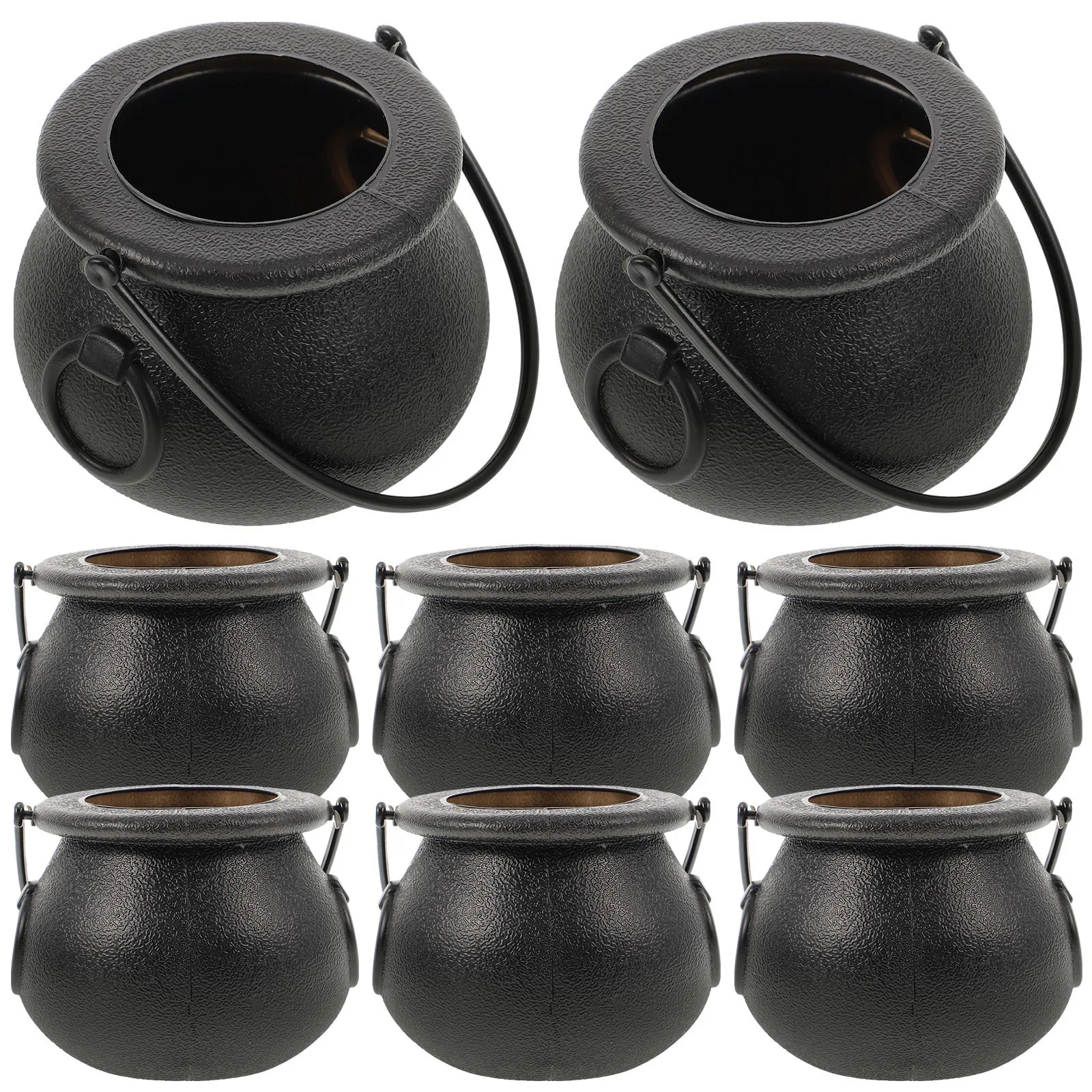 

Ciieeo 8 Pcs Mini Cauldron Candy Jar Halloween Witch Bowl Black Vintage Sweet Container Party Favor Decor Toy