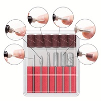 Nail Polishing Head Set Diamond Polishing Head Sand Ring 6-Piece Polishing Machine Accessories (6 Drill Bits]