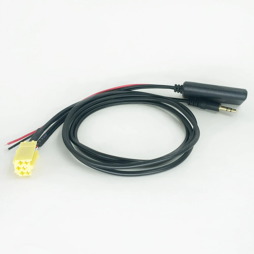 Biurlink 150CM Car Radio MINI ISO 6Pin Bluetooth Aux Audio Device 3.5MM Jack Cable For Fiat Grande Punto