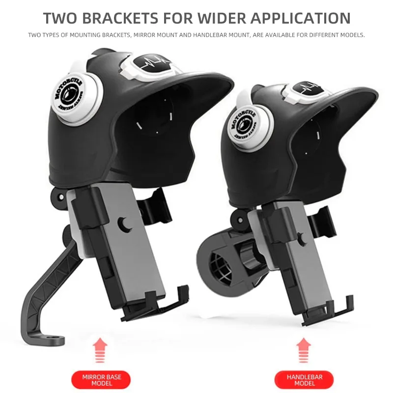 1pc New Small Helmet Rider Motorcycle Mobile Phone Holder Electric Bicycle Waterproof Sunshade Navigation Mobile Phone Holder