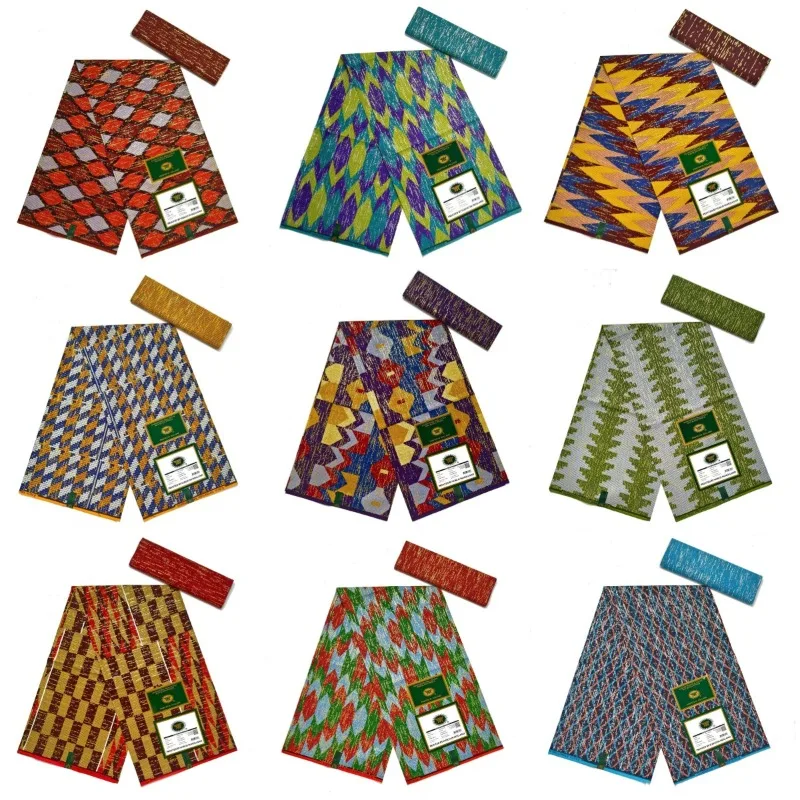 

New Super Ankara Good Quality African Real Prints Wax Fabric Soft Cotton Material Kente 6YARDS Stuff Blue Batik for Sew Uniform