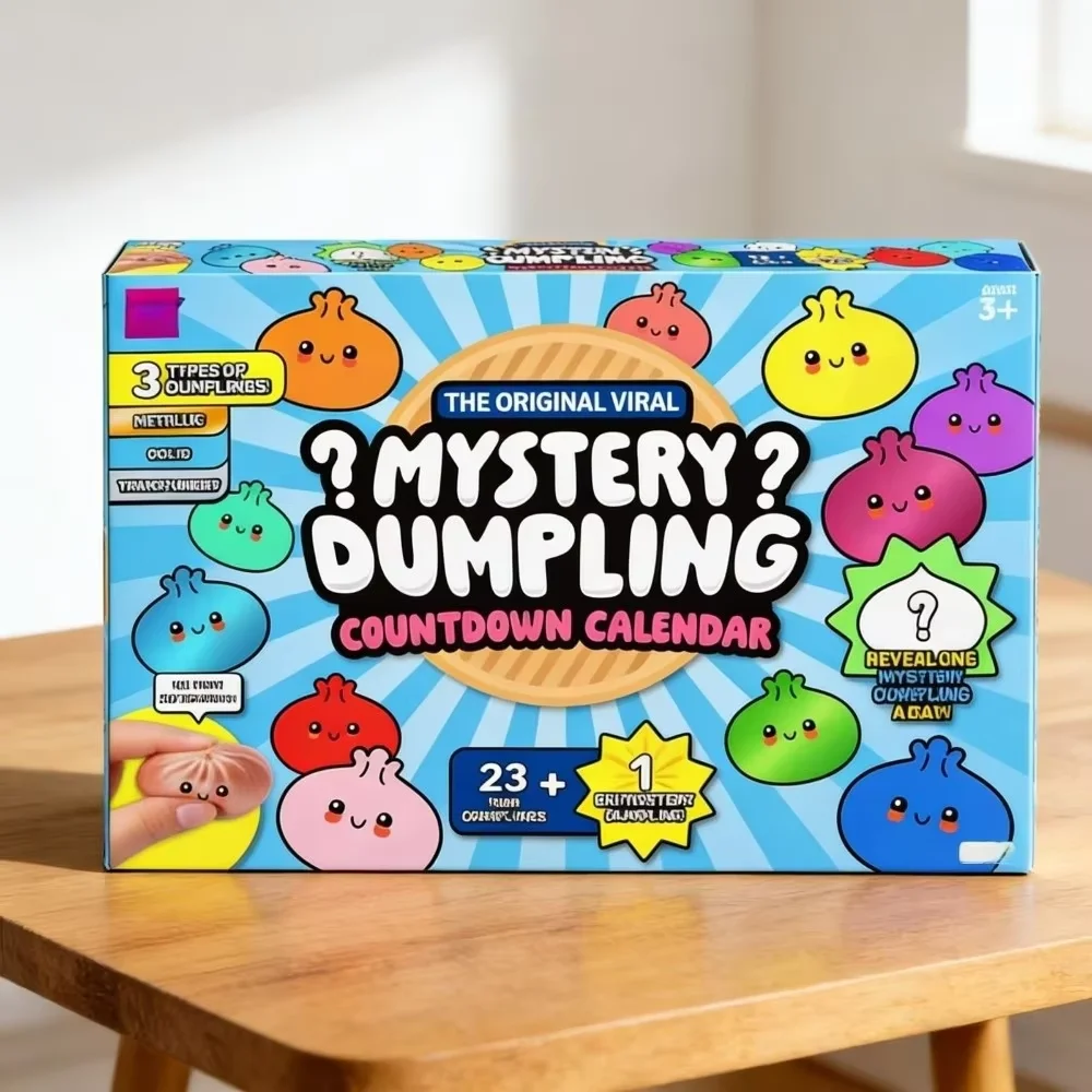 Soft Mystery Dumpling Blind Boxes Advent Calendar Slow Resilience Anxiety Relief 24-Days Countdown Calendar Fidget Decompression