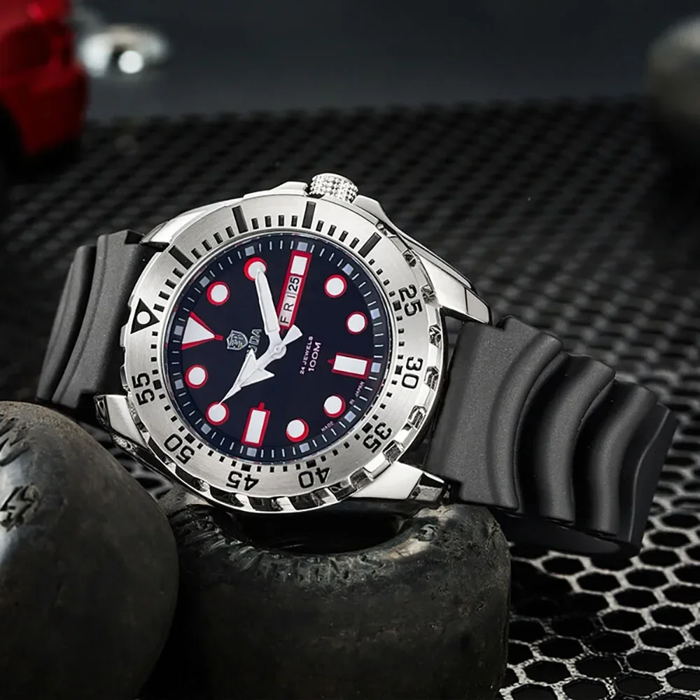 Luxury Men's Quartz Watches Top Brand Stainless Steel Ceramic Bezel Solid Strap Sports Watches For Men