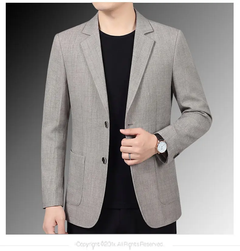 30% Leinen-Blazer - Stilvoller Business-Anzug für Herren im Britischen Gentleman-Stil, Trendiger Atmungsaktiver und Vielseitiger Casual-Blazer – Detail 16