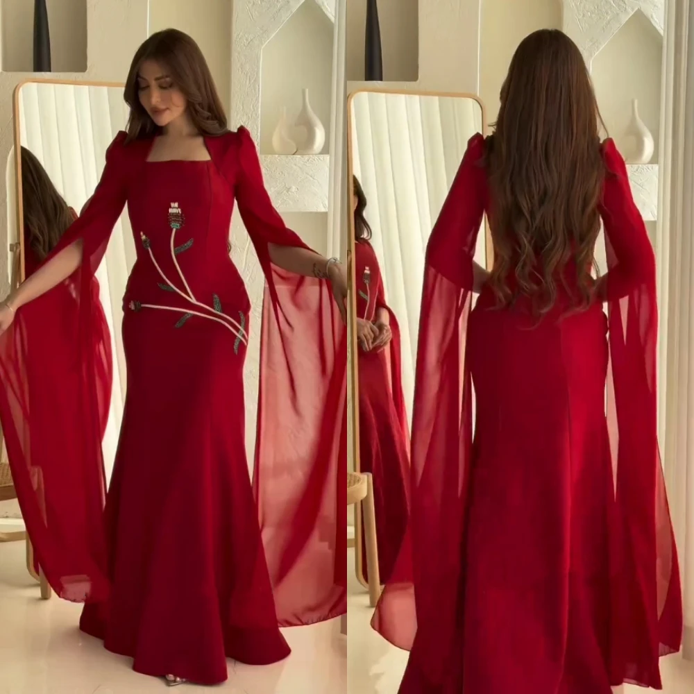 

Вечернее платье по индивидуальному заказу, плиссированное платье со стразами и квадратным вырезом, длинные платья на заказ, элегантное платье для выпускного вечера, свадьбы