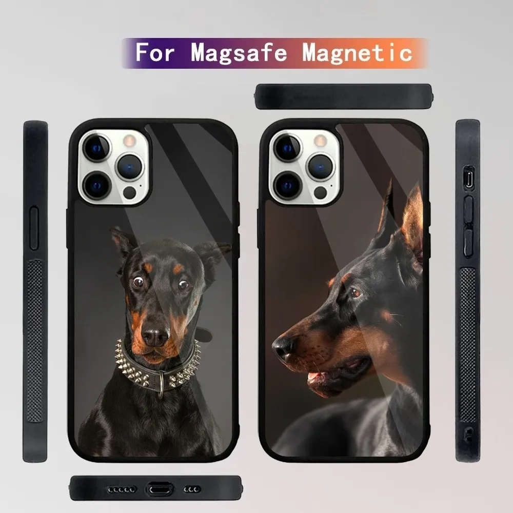 Doberman dog  Phone Case For iPhone 15,14,13,12,11,Plus,Pro,Max Mini Magsafe Magnetic Wireless Charging