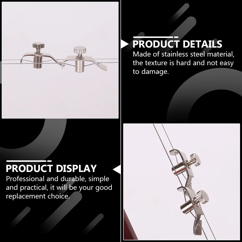 

4Pcs Stainless Steel Erhu String Adjusters Professional Fine Tuning Tools Replacement Accessories for Precise Sound