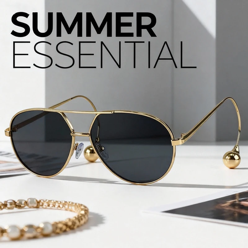 

Oversized Pilot Punk Sunglasses Women 2025 Luxury Brand Trendy Oval Metal Double Beam Sun Glasses For Lady Retro Eyewear Shades