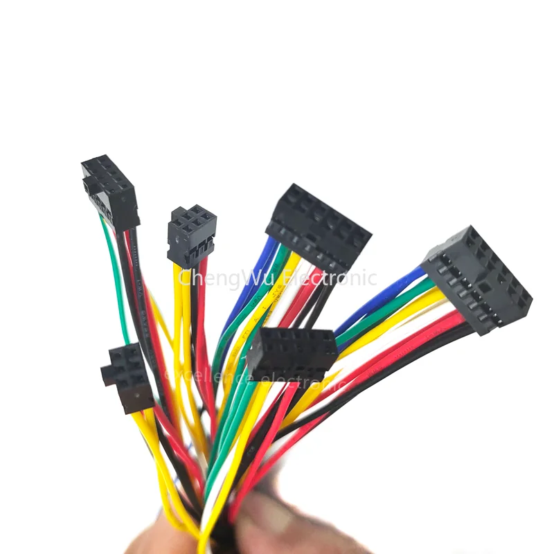 5pcs 2.0mm Double Row Dupont Plastic Shell Jumper Wire Cable with Protrusion Point  10cm/20cm 2*3 2*5 2*6 2*8 2*10 2*20P