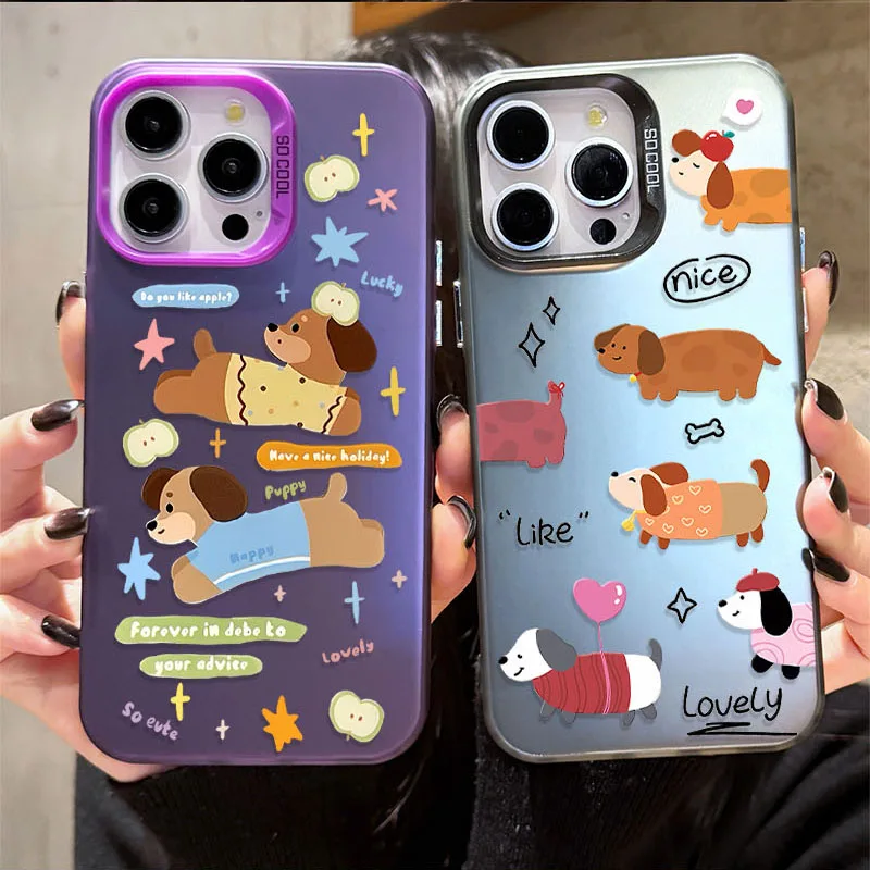 Case for Xiaomi POCO X6 X5 X3 NFC F3 F4 GT F5 F6 M6 Pro 4G M5S C65 Mi 13T 12T 14 13 12 11 Lite 5G NE Lovely Cartoon Dachshund image 3