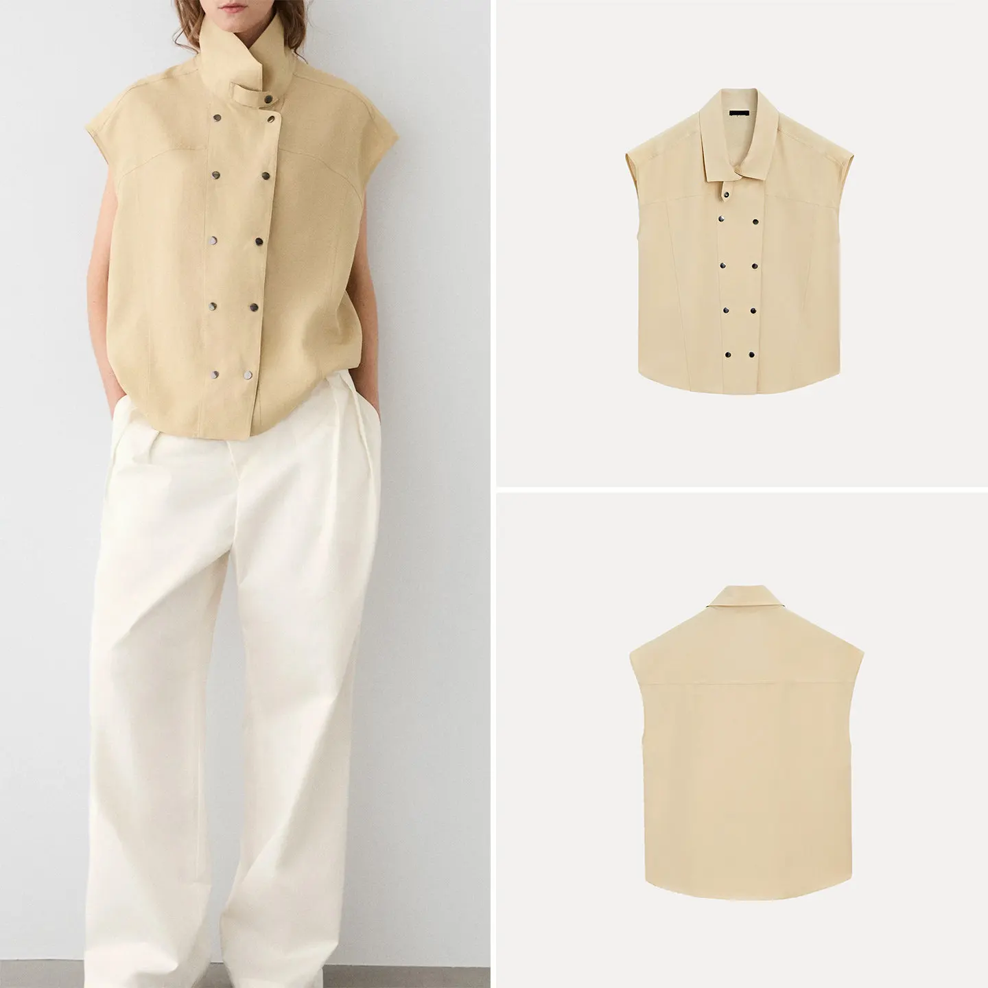 

Elegant Button-Up Shirt for Women Summer Commute Style Casual Loose Fit Short Sleeve Flip Collar No Special Function